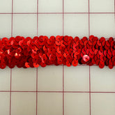 Sequin Trim - 1-inch Stretch Red Close-Out